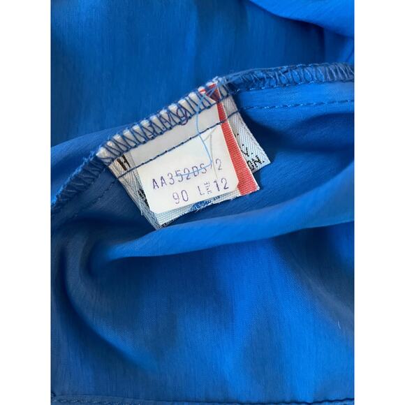 Vintage Lilli Ann Collections Blue and Green blouse Union Made SZ 12 - Picture 6 of 10